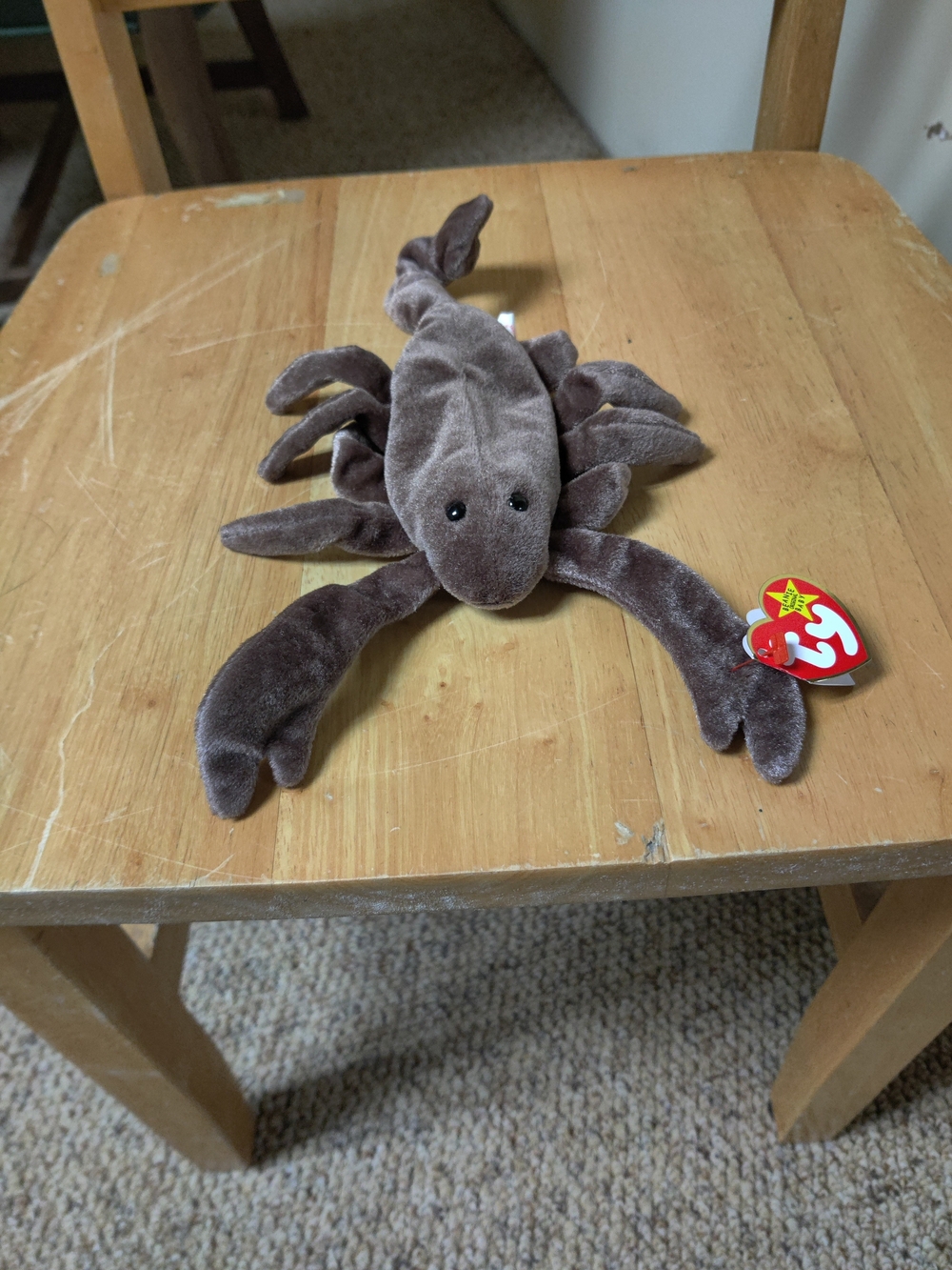 TY Beanie Plush Brown Scorpion Stinger Stuffed Soft Kids Toy